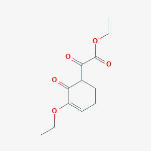 2-(3-ethoxy-2-oxocyclohex-3-enyl)-2-oxoacetate structure, CAS 802541-12-4
