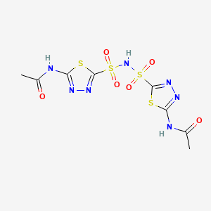N,N’-{5,5’-[(Hydrosulfonylamino)sulfonyl]bis(1,3,4-thiadiazole-5,2-diyl)}diacetamide structure, CAS 80495-47-2