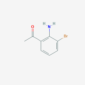 1-(2-AMINO-3-BROMO-PHENYL)-ETHANONE structure, CAS 808760-02-3