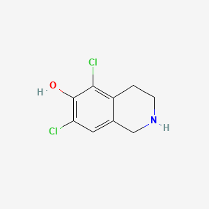 5,7-dichloro-1,2,3,4-tetrahydroisoquinolin-6-ol structure, CAS 876108-97-3