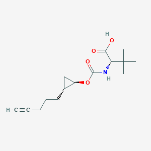(s)-3,3-diMethyl-2-((1r,2r)-2-pent-4-ynylCyclopropoxycarbonylaMino)-butyricacid structure, CAS 1425038-19-2