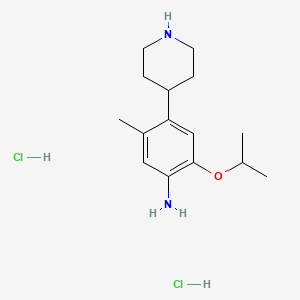 5-Methyl-2-(1-Methylethoxy)-4- (4-piperidinyl)- BenzenaMine hydrochloride (1:2) structure, CAS 1380575-45-0