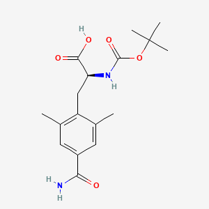 4-(Aminocarbonyl)-N-[(1,1-dimethylethoxy)carbonyl]-2,6-dimethyl-L-phenylalanine structure, CAS 623950-02-7