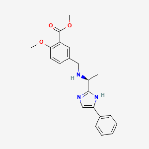(S)-Methyl 2-Methoxy-5-((1-(4-phenyl-1H-iMidazol-2-yl)ethylaMino)Methyl)benzoate structure, CAS 1391712-57-4