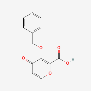 3-(Benzyloxy)-4-oxo-4h-pyran-2-carboxylic acid structure, CAS 119736-16-2
