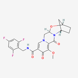 (2R,5S,13aR)-8-methoxy-7,9-dioxo-N-(2,4,6-trifluorobenzyl)-2,3,4,5,7,9,13,13a-octahydro-2,5-methanopyrido[1',2':4,5]pyrazino[2,1-b][1,3]oxazepine-10-carboxamide structure, CAS 1616340-94-3