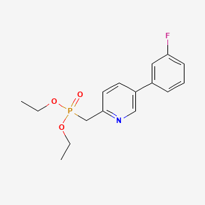 Phosphonic acid, [[5-(3-fluorophenyl)-2-pyridinyl]Methyl]-, diethyl ester structure, CAS 380894-77-9