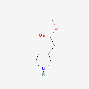 3-Pyrrolidineacetic acid, methyl ester structure, CAS 95274-14-9