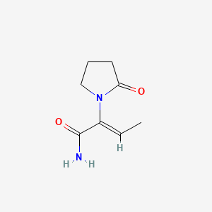 (2Z)-2-(2-Oxopyrrolidin-1-yl)but-2-enamide structure, CAS 358629-47-7