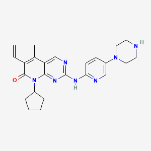8-cyclopentyl-5-methyl-2-((5-(piperazin-1-yl)pyridin-2-yl)amino)-6-vinylpyrido[2,3-d]pyrimidin-7(8H)-one structure, CAS 2A-1168545