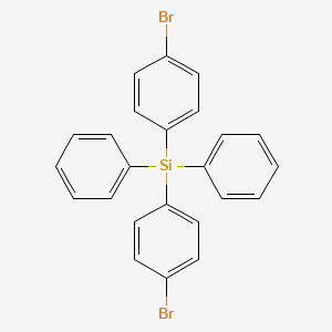 bis(4-broMophenyl)-diphenyl-silane structure, CAS 18733-91-0