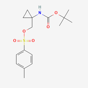(1-((tert-Butoxycarbonyl)amino)cyclopropyl)methyl 4-methylbenzenesulfonate structure, CAS 1429913-33-6
