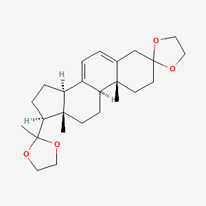 3,20-bis(ethylenedioxy)pregna-5,7-diene structure, CAS 19592-55-3
