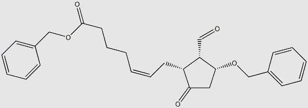 (5Z)-benzyl 7-[(1R,2S,3R,5S)-3-benzyloxy-2-formyl-5-oxocyclopentyl]hept-5-enoate structure, CAS 1312771-65-5