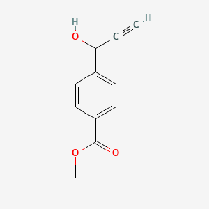 Methyl 4-(1-hydroxyprop-2-ynyl)benzoate structure, CAS 178110-08-2