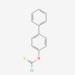 biphenyl-4-yl chlorothioformate structure, CAS 3185-68-0
