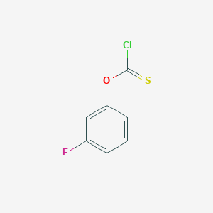 Carbonochloridothioic acid, O-(3-fluorophenyl) ester (9CI) structure, CAS 42908-74-7
