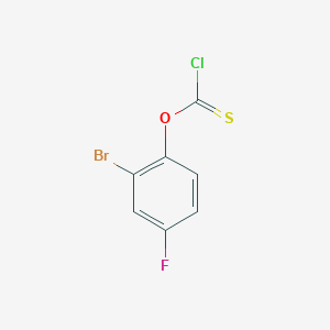 2-BROMO-4-FLUOROPHENYL CHLOROTHIOFORMATE structure, CAS 1284227-56-0