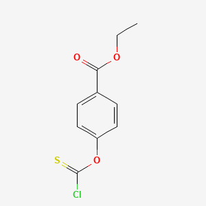 ethyl 4-(chlorocarbonothioyloxy)benzoate structure, CAS 10506-32-8