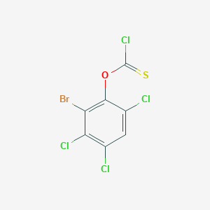2-bromo-3,4,6-trichlorophenyl chlorothioformate structure, CAS 38061-06-2