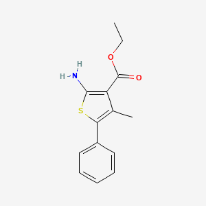 ETHYL 2-AMINO-4-METHYL-5-PHENYLTHIOPHENE-3-CARBOXYLATE structure, CAS 4815-38-7
