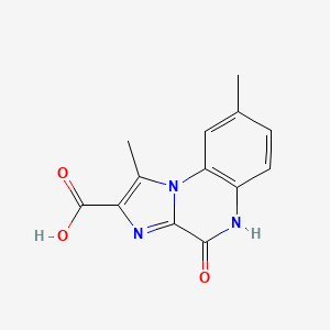2-(2-hydroxyacetyl)-1,8-dimethylimidazo[1,2-a]quinoxalin-4(5H)-one structure, CAS 164329-73-1