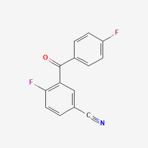 4-Fluoro-3-[(4-fluorophenyl)carbonyl]benzenecarbonitrile structure, CAS 395100-11-5