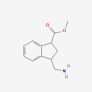 methyl 3-(aminomethyl)-2,3-dihydro-1H-indene-1-carboxylate structure, CAS 357426-12-1