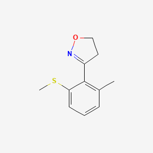 3-(2-methyl-6-methylthiophenyl)-4,5-dihydroisoxazole structure, CAS 250592-91-7