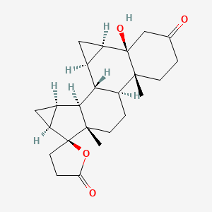 6β,7β:15β,16β-DiMethylene-5β-hydroxy-3-oxo-17α- pregnane-21,17-carbolactone structure, CAS 197721-70-3