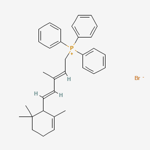 [(2E,4E)-3-Methyl-5-(2,6,6-trimethyl-2-cyclohexen-1-yl)-2,4-pentadien-1-yl](triphenyl)phosphonium bromide structure, CAS 62285-98-7