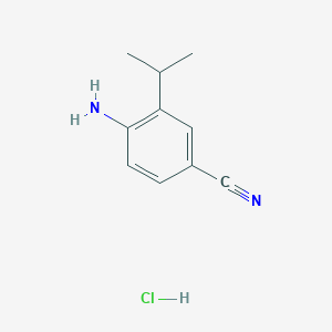 4-Cyano-2-isopropylaniline hydrochloride structure, CAS 184163-18-6