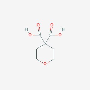 tetrahydropyran-4,4-dicarboxylic acid structure, CAS 5337-04-2