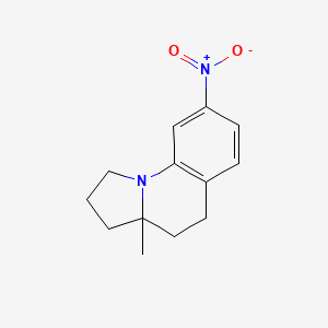 3a-Methyl-8-nitro-1,2,3,3a,4,5-hexahydro-pyrrolo[1,2-a]quinoline structure, CAS 201541-32-4