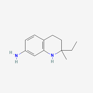 2-ethyl-2-Methyl-1,2, 3,4-tetrahydroquinolin-7-aMine structure, CAS 201654-28-6