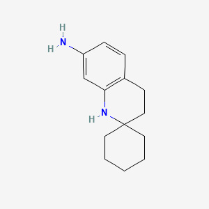 3',4'-dihydro-1'H-spiro[cyclohexane-1,2'-quinolin]-7'-aMine structure, CAS 201654-33-3