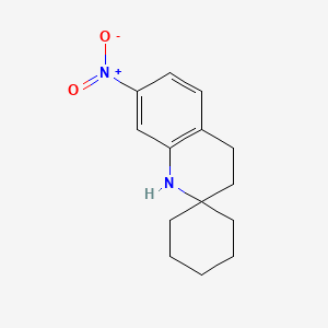 7'-nitro-3',4'-dihydro-1'H-spiro[cyclohexane-1,2'-quinoline] structure, CAS 201654-52-6