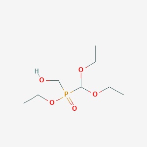 ethyl diethoxymethyl(hydroxymethyl)phosphinate structure, CAS 124810-80-6