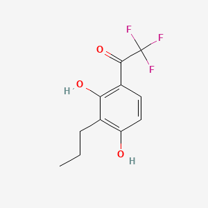 2,4-dihydroxy-3-propyl-1',1',1'-trifluoroacetophenone structure, CAS 65239-69-2