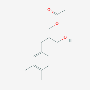 2-(3,4-diMethylbenzyl)-3-hydroxypropyl acetate structure, CAS 289902-89-2