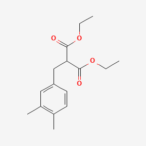 diethyl 2-(3,4-dimethylbenzyl)malonate structure, CAS 289902-87-0
