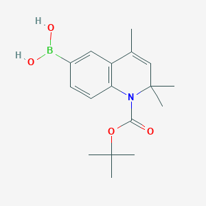 1-(tert-butoxycarbonyl)-1,2-dihydro-2,2,4-trimethylquinolin-6-yl-6-boronic acid structure, CAS 179894-36-1