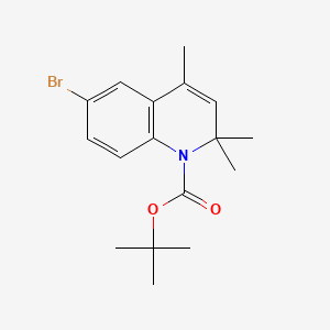 tert-butyl 6-bromo-2,2,4-trimethylquinoline-1(2H)-carboxylate structure, CAS 179894-35-0