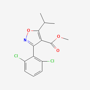 3-(2,6-DICHLORO-PHENYL)-5-ISOPROPYL-ISOXAZOLE-4-CARBOXYLIC ACID METHYL ESTER structure, CAS 278597-28-7