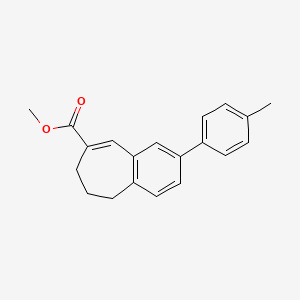 Methyl 2-p-tolyl-6,7-dihydro-5H-benzo[7]annulene-8-carboxylate structure, CAS 274673-50-6