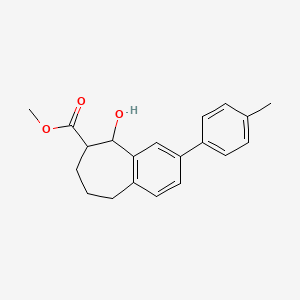 Methyl 5-hydroxy-3-p-tolyl-6,7,8,9-tetrahydro-5H-benzo[7]annulene-6-carboxylate structure, CAS 350022-61-6