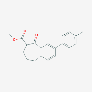 Methyl 5-hydroxy-3-p-tolyl-6,7,8,9-tetrahydro-5H-benzo[7]annulene-6-carboxylate structure, CAS 350022-60-5