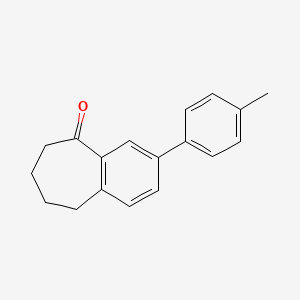 3-(4-Methylphenyl)-6,7,8,9-tetrahydro-5H-benzocyclohepten-5-one structure, CAS 229006-86-4
