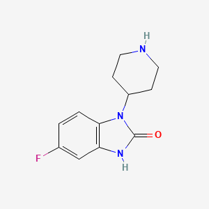 5-fluoro-1,3-dihydro-1-(4-piperidinyl)-2H-benziMidazol-2-one structure, CAS 58859-77-1