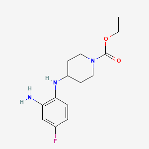 4-(2-aMino-4-fluoro-phenylaMino)-piperidine-1-carboxylic acid ethyl ester structure, CAS 107618-21-3